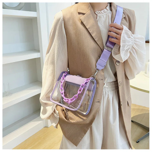 Clear plastic purse for concerts