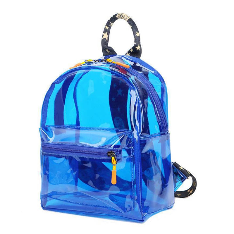 Clear backpack 12x12x6 stadium approved blue