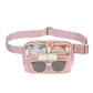 Clear crossbody fanny pack pink