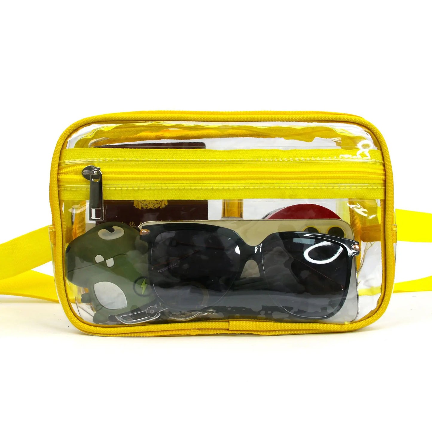 Transparent fanny pack yellow