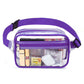 Clear plastic fanny pack purple