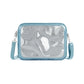 Box purse clear light blue