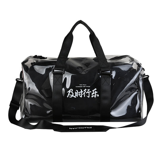 Black Transparent Duffle Bag