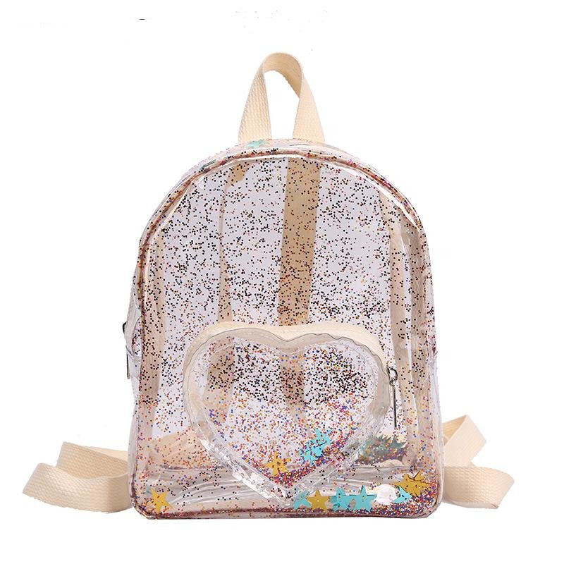 Clear Glitter Backpack