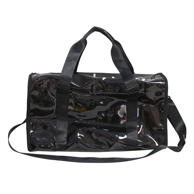 Black Large Clear Duffle Bag