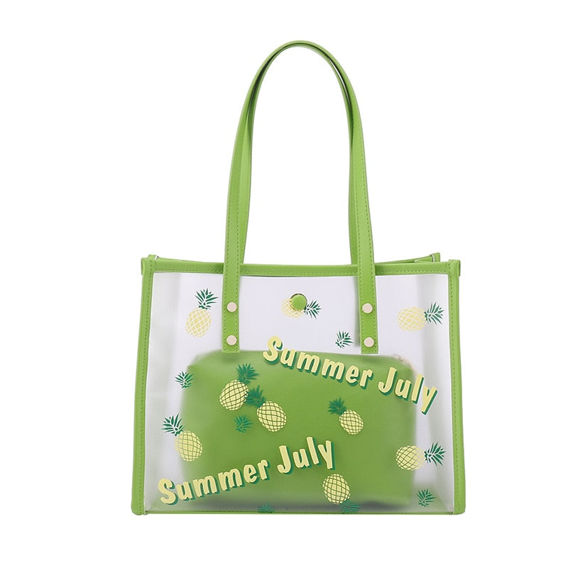 Green Wipe Clean Tote Bag