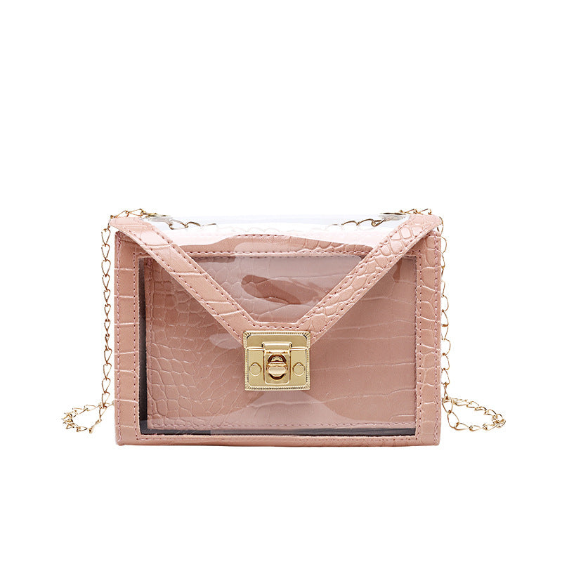 Clear Pink Crossbody Purse