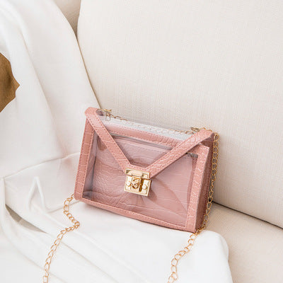 Clear Pink Purse Bag
