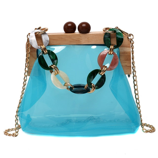 Transparent Purse With Chain