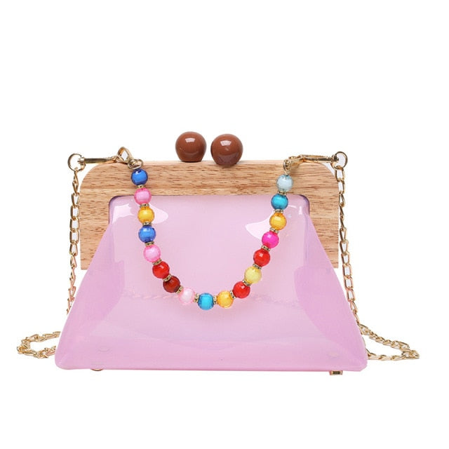 Transparent Purse With Chain