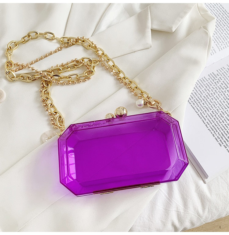 Transparent Chain Purse Bag