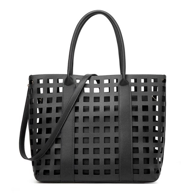 Black Transparent Leather Bag