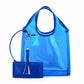 Blue Colored Clear Tote Bag