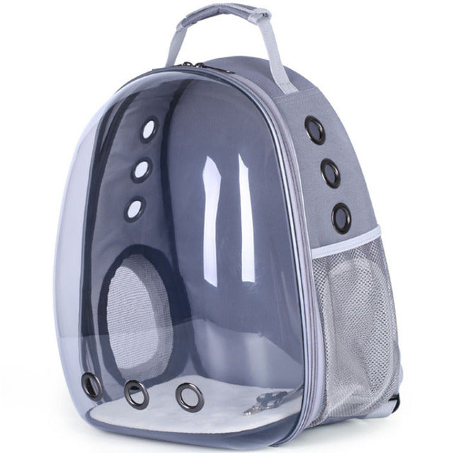 Gray Clear Cat Backpack Carrier
