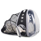 Expandable Black Clear Cat Backpack